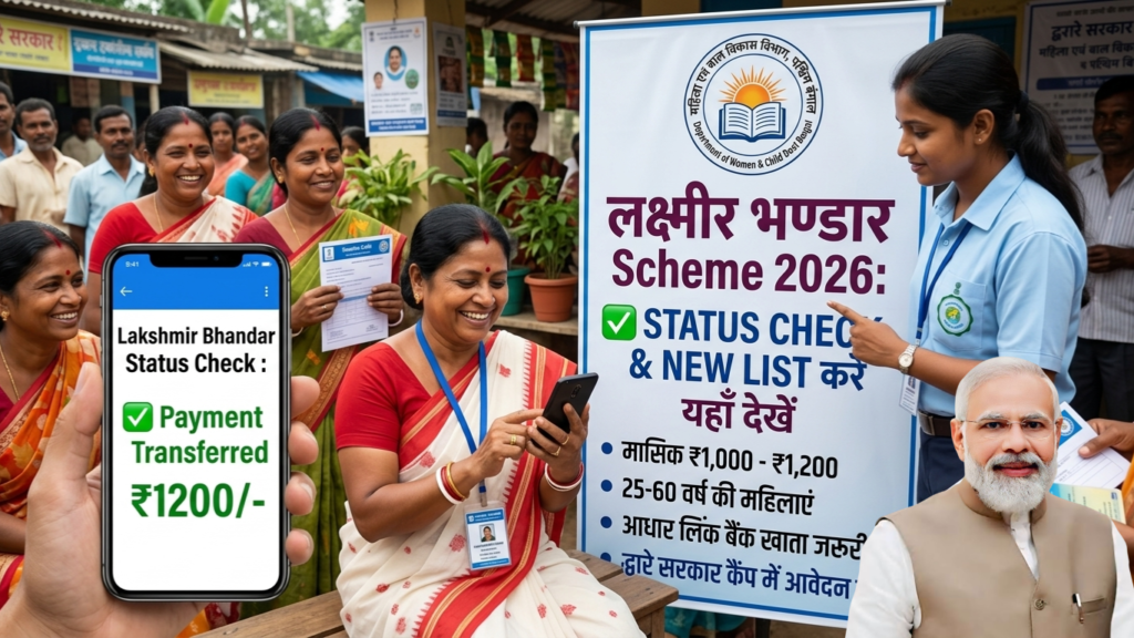 Lakshmir Bhandar Scheme 2026 : नई लिस्ट में नाम देखें और रुकी हुई किस्त ऐसे शुरू करें