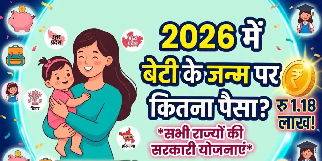 बेटी के जन्म पर कितना पैसा मिलता है ? | 2026 सभी राज्यों की सरकारी योजनाएं