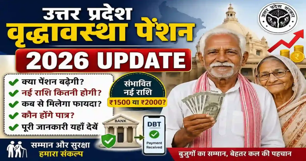UP Vridha Pension New Update 2026 | क्या ₹1000 से बढ़कर ₹1500 होगी? पूरी सच्चाई और अंदर की जानकारी